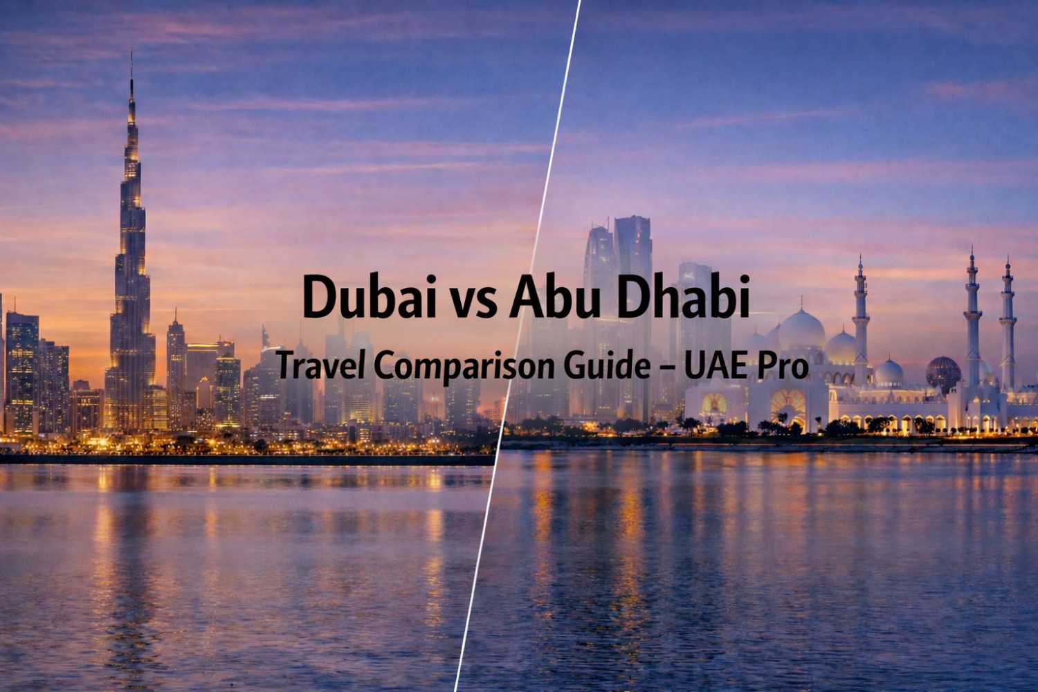 Dubai vs Abu Dhabi Travel Comparison Guide UAE Pro